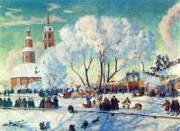 Kustodiev, Boris - Pancake Tuesday, Maslenitza